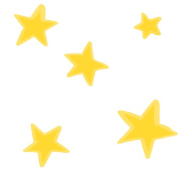 Yıldız karalaması serbest çizim çizimi gece parlayan gökyüzünün soyut bir elementi.