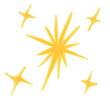 Yıldız karalaması serbest çizim çizimi gece parlayan gökyüzünün soyut bir elementi.