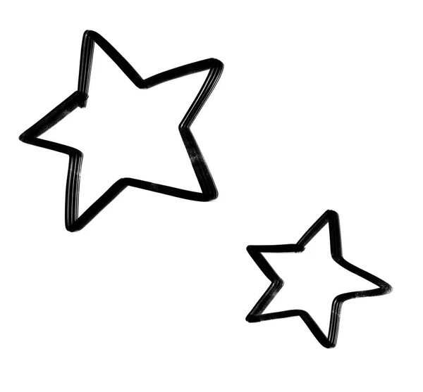 Star Doodle Freehand Σκίτσο Σχήμα Μορφή Αφηρημένο Στοιχείο Του Νυχτερινού — Φωτογραφία Αρχείου