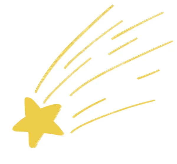Звезда Каракули Произвольно Рисунок Формы Формы Абстрактного Элемента Ночного Неба — стоковое фото