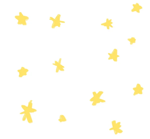 星のドアフリーハンドスケッチ図形を描く夜空の抽象的な要素輝く — ストック写真