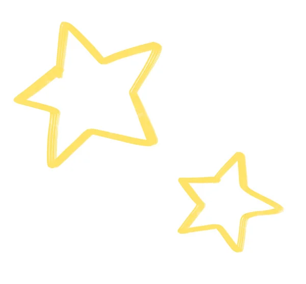 Star Doodle Freehand Sketch Drawing Shape Form Abstrct Element Night — Stock Photo, Image