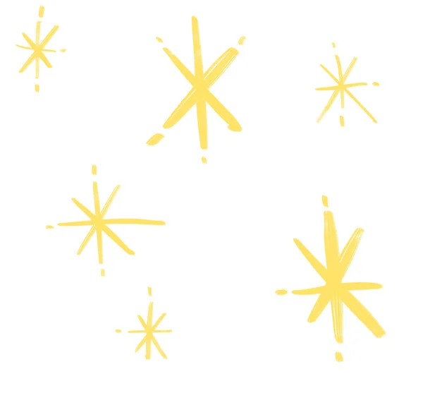 Звезда Каракули Произвольно Рисунок Формы Формы Абстрактного Элемента Ночного Неба — стоковое фото