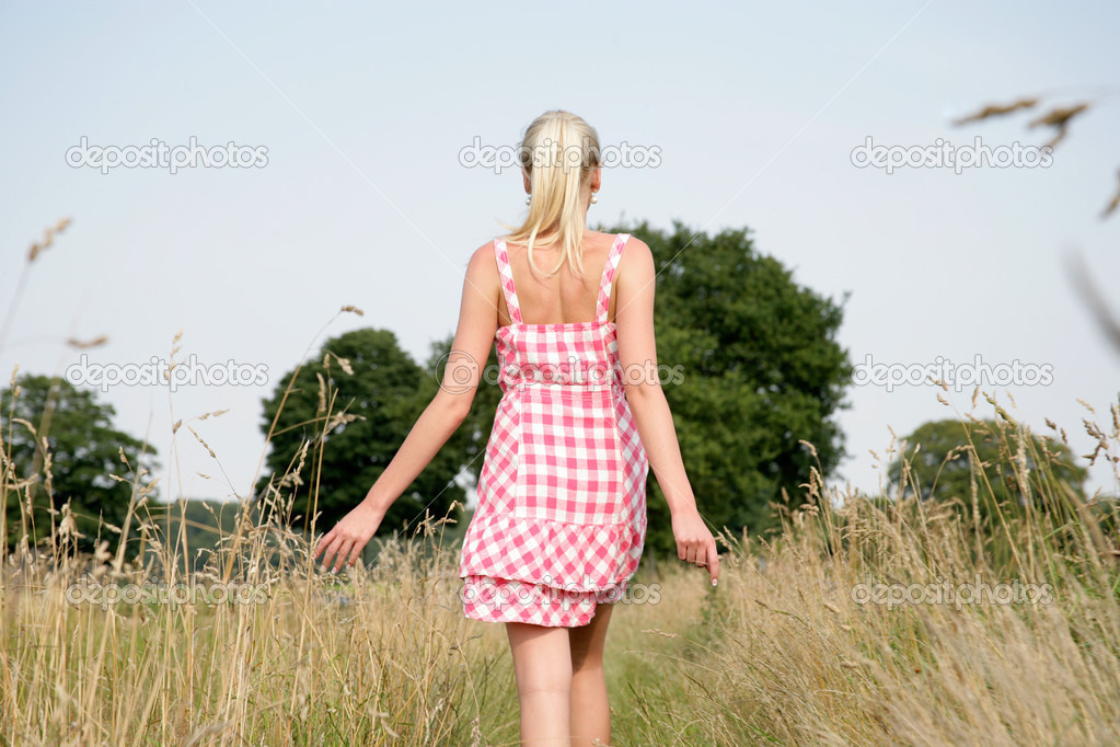 Blonde frauen von hinten