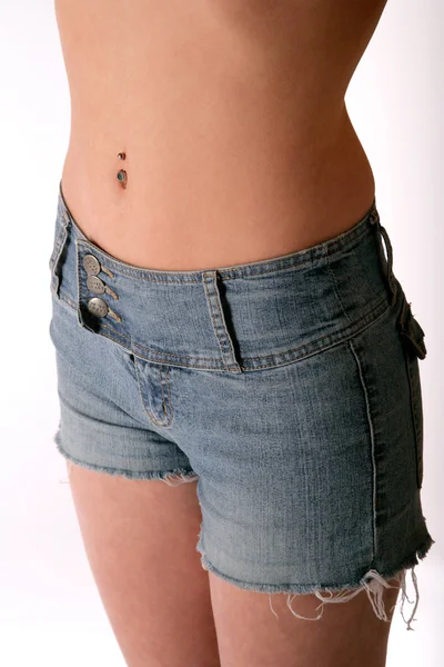 Belly button of a young woman — Stock Photo, Image
