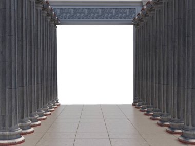 Pervazlı klasik iç duvar. Herringbone parke duvar kağıdı. Dijital illüstrasyon 3D