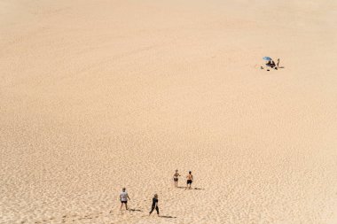 2022-02-20 Cronulla, Avustralya Aktif İnsanları Kronulla Kum tepelerinde yürüyor. Kopyalama alanı olan arkaplan.