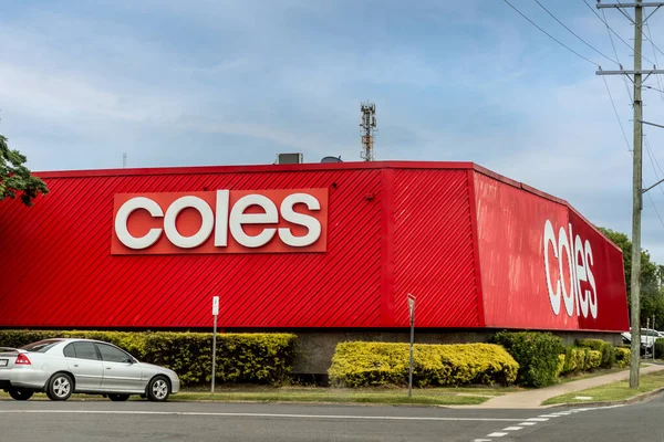 Dalby Australia 2022 Vista Exterior Del Edificio Del Supermercado Coles — Foto de Stock