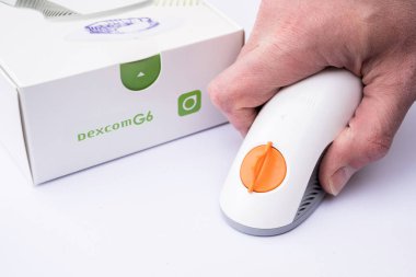Sydney, Australia - 2022-07-31 CGM - Continuous glucose monitoring: Dexcom g6 sensor for Type 1 diabetes