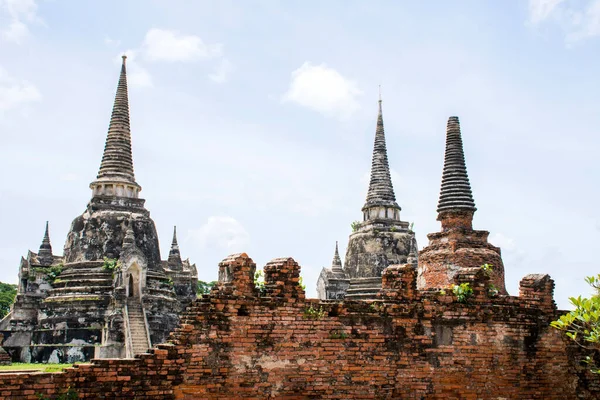 Stara Świątynia Ayutthaya Historyczny Park Tajlandii — Zdjęcie stockowe