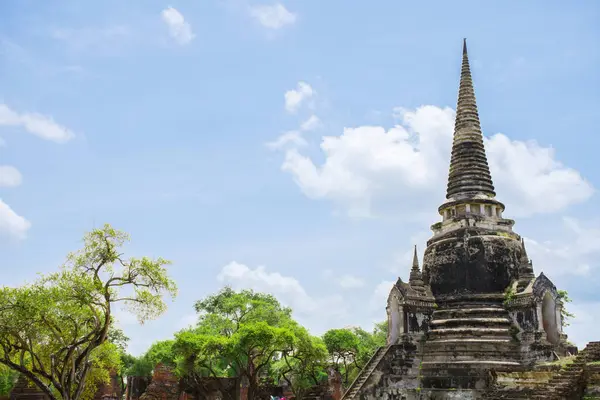 Stara Świątynia Ayutthaya Historyczny Park Tajlandii — Zdjęcie stockowe