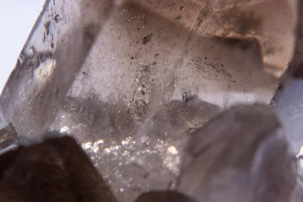 Nahaufnahme von Black Smoke Quartz Kristall Clustern — Stockfoto
