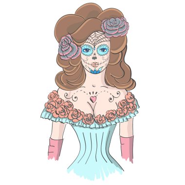 kız makyaj dia de los muertos