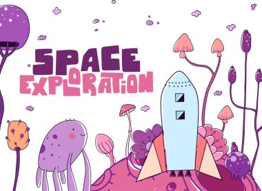 Parmak izi tasarımı için soyut uzay araştırma harfleri. Yazdır, afiş, afiş.