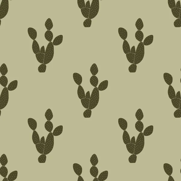 Lindo fondo de patrón de cactus sin costura. ilustraciones vectoriales — Vector de stock