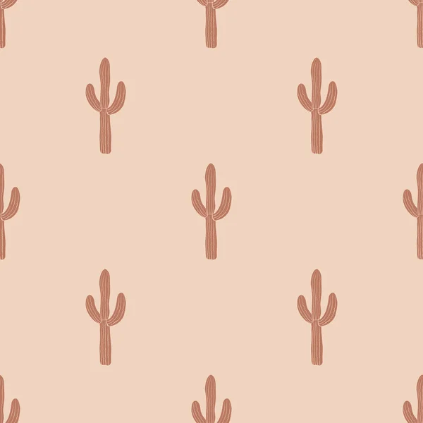 Lindo fondo de patrón de cactus sin costura. ilustraciones vectoriales — Vector de stock