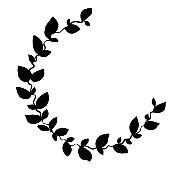 Plant element logo i rustik stil. Naturlægemidler minimalistisk vektor ramme. – Stock-vektor