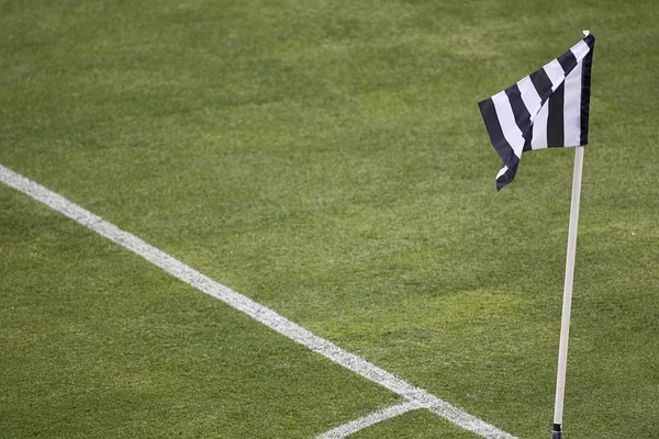 Corner mark and flag — Stock Photo, Image