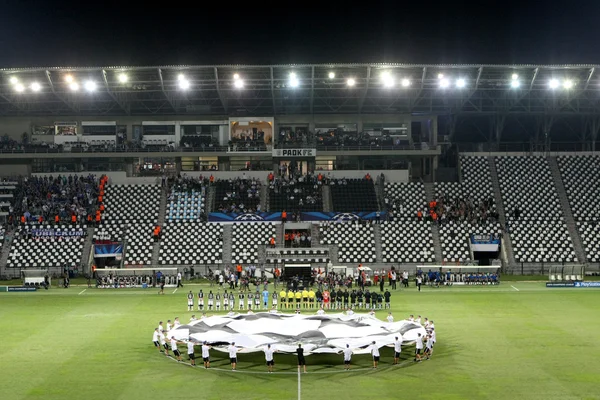 Jogo do play-off da Liga dos Campeões PAOK vs Schalke — Fotografia de Stock