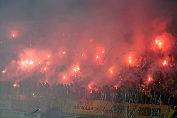 Football match between Aris and Boca Juniors — Stock Photo, Image