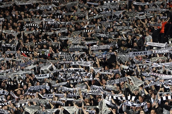 Football match between Paok and AEK — Stock Photo, Image