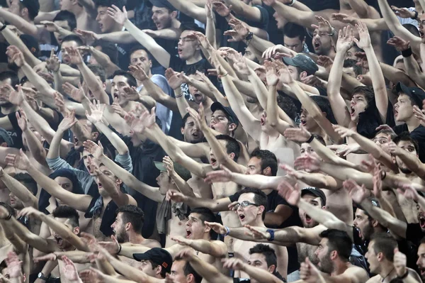 Labdarúgó-mérkőzés panathinaikos között paok — Stock Fotó