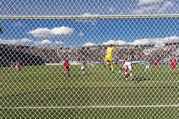 Süper Ligi maç paok rakip platanias — Stok fotoğraf