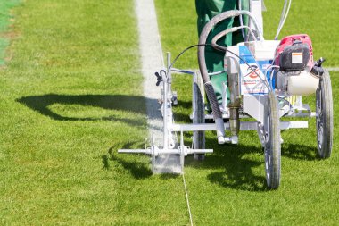 tablo satırları ve genel hazırlar futbol sahası