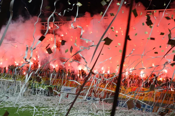 Partido de fútbol entre Aris y Boca Juniors —  Fotos de Stock