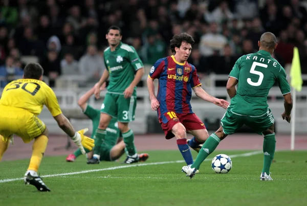 UEFA Champions League jogo fase de grupo Panathinaikos vs Barcelona — Fotografia de Stock