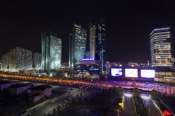 Центр города Астана - столица Казахстана

