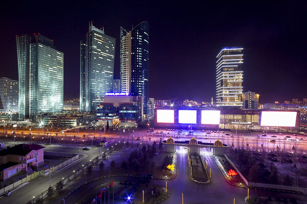 Центр города Астана - столица Казахстана
