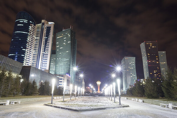 Центр города Астана - столица Казахстана
