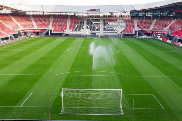 Afas Stadion to główna baza, z Az Alkmaar w piłce nożnej. — Zdjęcie stockowe