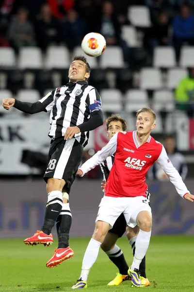 AZ Alkmaar vs Paok — Zdjęcie stockowe