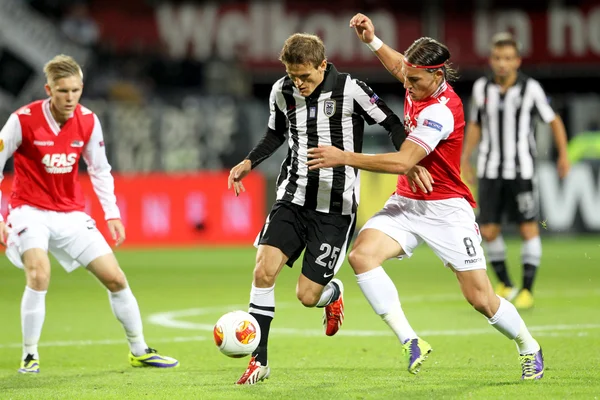 AZ Alkmaar vs Paok — Zdjęcie stockowe