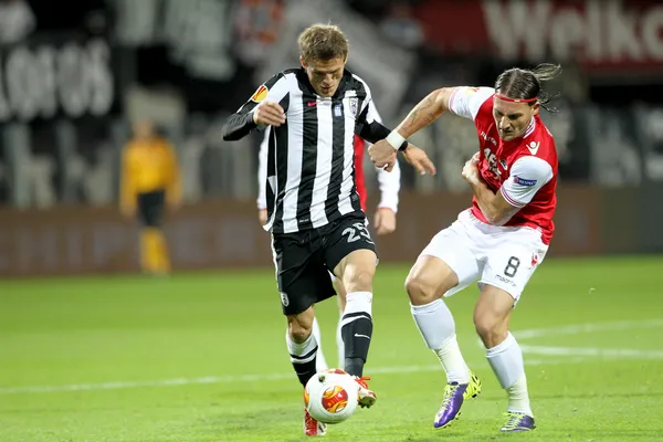 AZ Alkmaar Vs PAOK Saloniki — Stockfoto