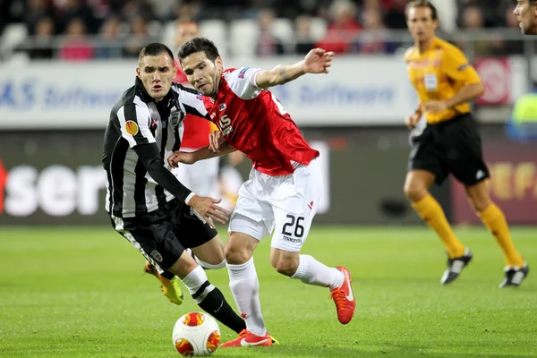 AZ Alkmaar vs Paok — Stockfoto