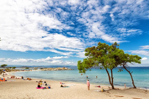 Vourvourou beach in Halkidiki, Grecia — Fotografia de Stock