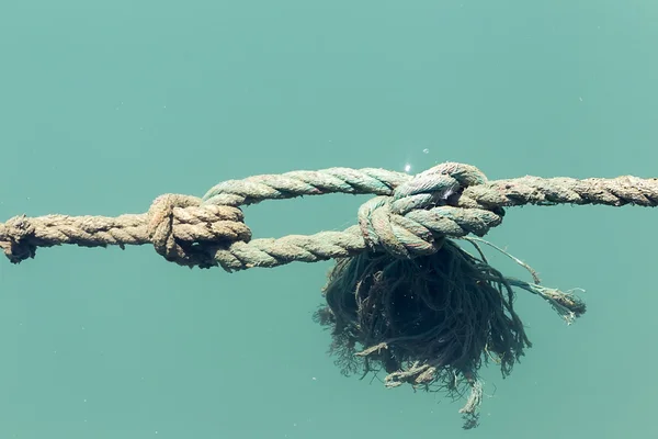 Marine rope in the sea — Stock Photo, Image