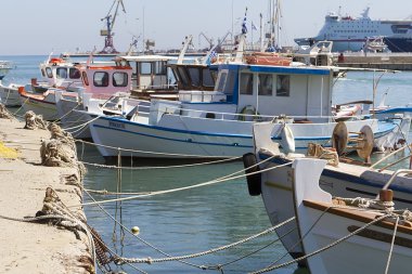 Kandiye limanındaki balıkçı tekneleri