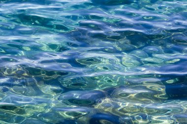 güneşli bir gün arka plan, mavi deniz yatağı