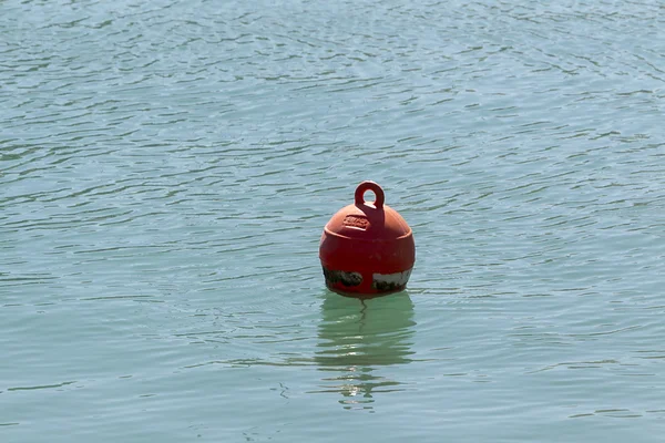 Orange buoy in the sea — Stock Photo, Image