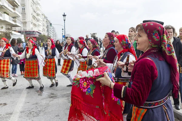 Desfile de portadores de sino em Salónica — Fotografia de Stock