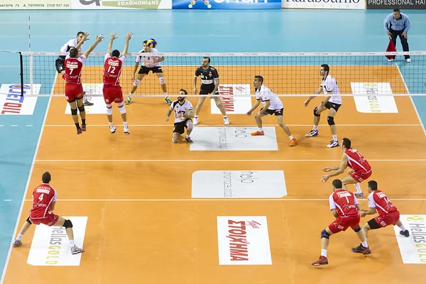 HELLENIC VOLLEYBALL LEAGUE PAOK VS OLYMPIACOS — Stock Photo, Image