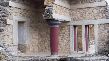 Knossos palace at Crete, Greece Knossos Palace, is the largest B clipart