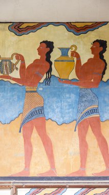 knossos Sarayı Güney girişinde fresco. Bu