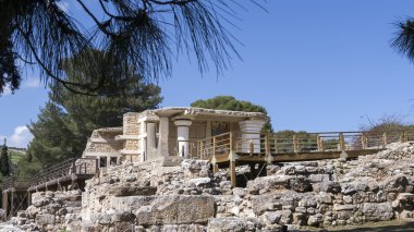 Knossos palace at Crete, Greece Knossos Palace, is the largest B clipart