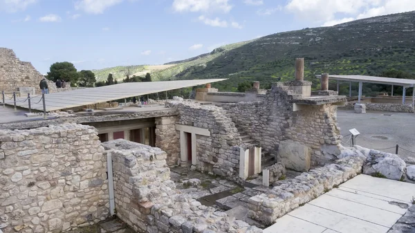 Pałacu w Knossos na Krecie, Grecja pałacu w knossos, jest największym b — Zdjęcie stockowe