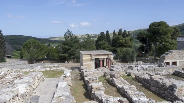 Pałacu w Knossos na Krecie, Grecja pałacu w knossos, jest największym b — Zdjęcie stockowe